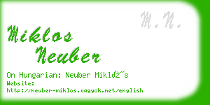 miklos neuber business card